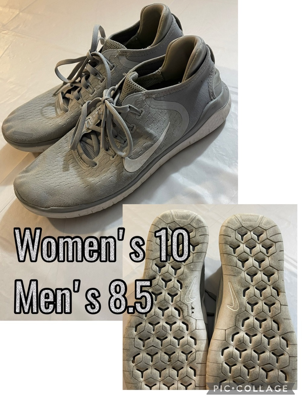 Nike Women’s Light Gray Lace-Up Training Sneakers